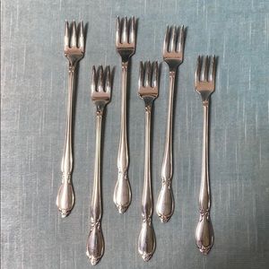 6 Oneida Stainless Chatalaine seafood/shrimp forks